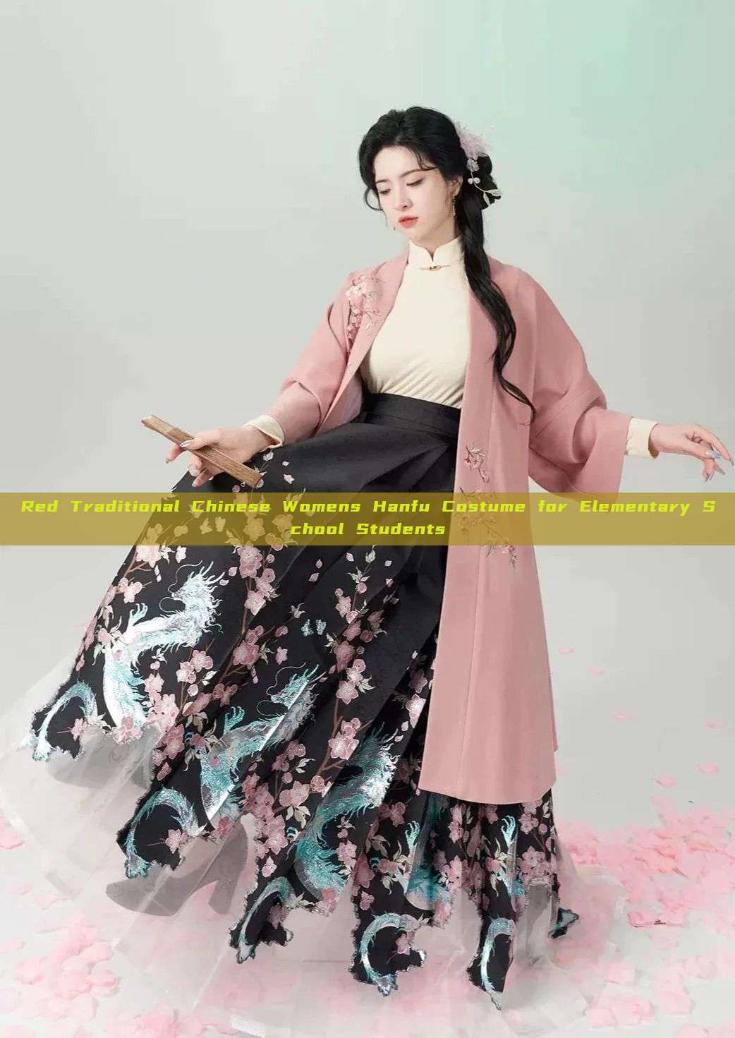 Red Traditional Chinese Womens Hanfu Costume for Elementary School Students Red Traditional Chinese Womens Hanfu Costume for Elementary School Students