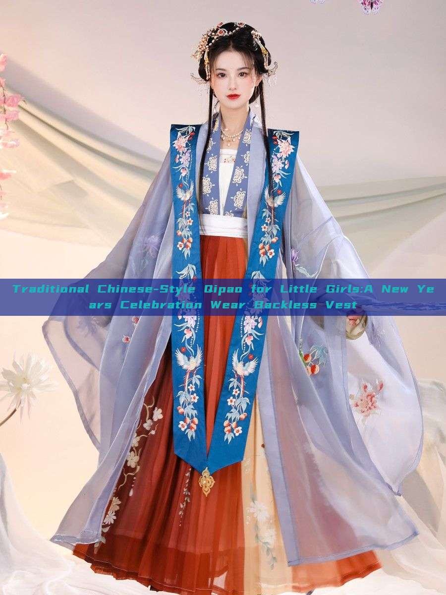 Traditional Chinese-Style Qipao for Little Girls:A New Years Celebration Wear Backless Vest Traditional Chinese-Style Qipao for Little Girls:A New Years Celebration Wear Backless Vest