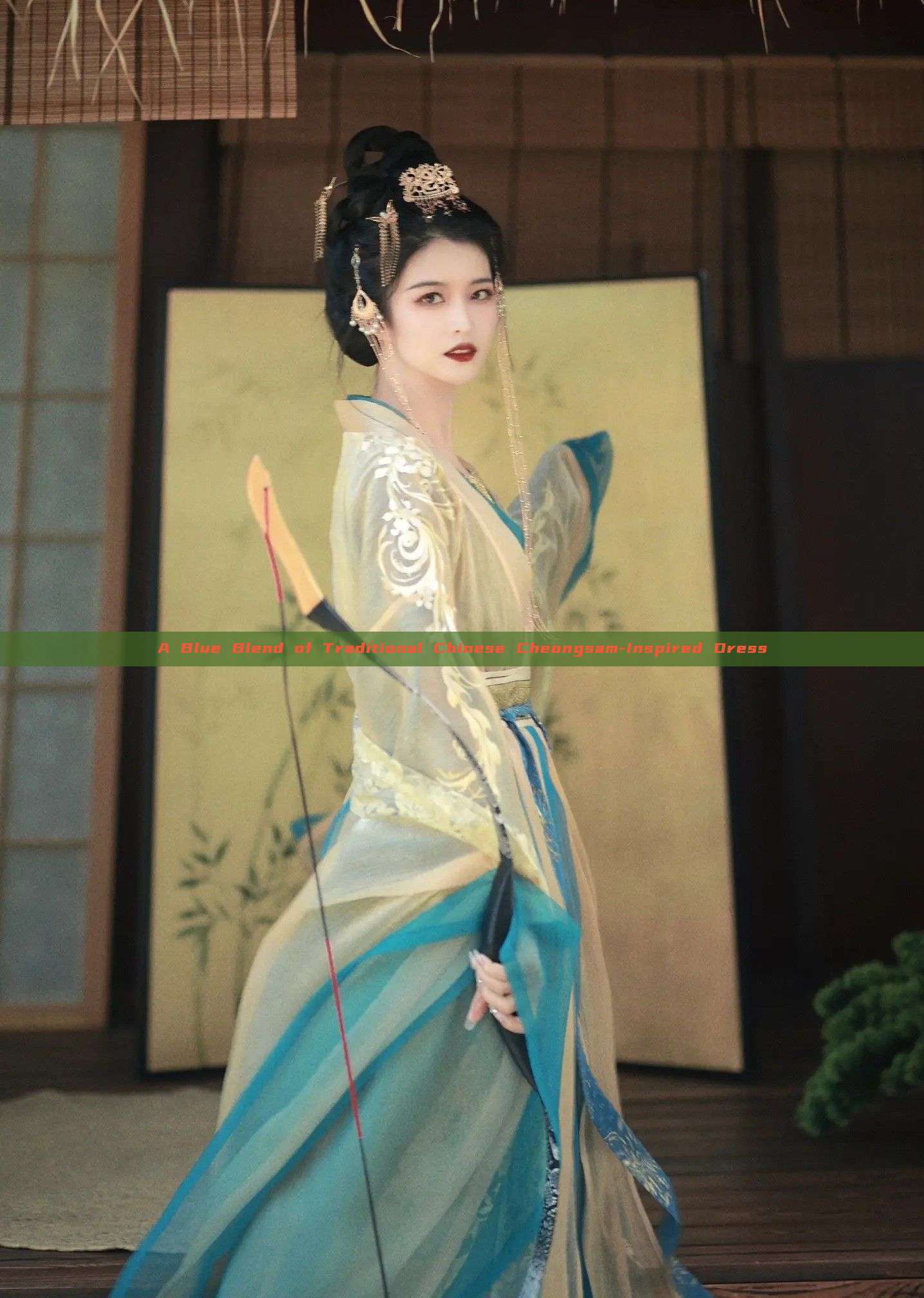 A Blue Blend of Traditional Chinese Cheongsam-Inspired Dress A Blue Blend of Traditional Chinese Cheongsam-Inspired Dress